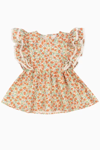 Verbena Floral-print Top in Organic Cotton