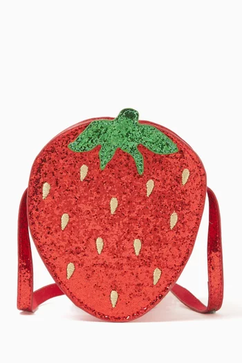 Strawberry Sequinned Crossbody Bag