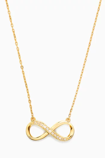 Infinity Diamond Pendant Necklace in 18kt Gold