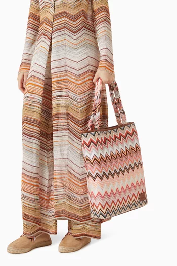 Zigzag Tote Bag in Canvas