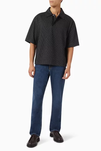 Relaxed-fit Pinstriped Polo Shirt