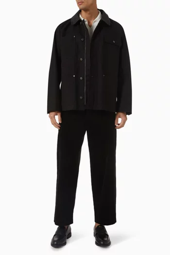 Leather-Collar Field Jacket