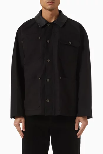Leather-Collar Field Jacket