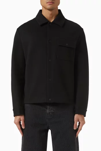 Jersey-Twill Shirt Jacket