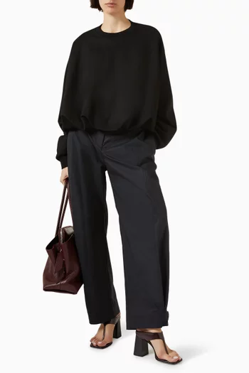 Bubble-Hem Sweatshirt