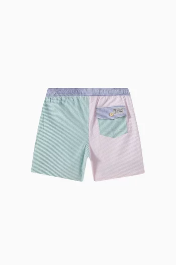 Striped Swim Shorts in Nylon