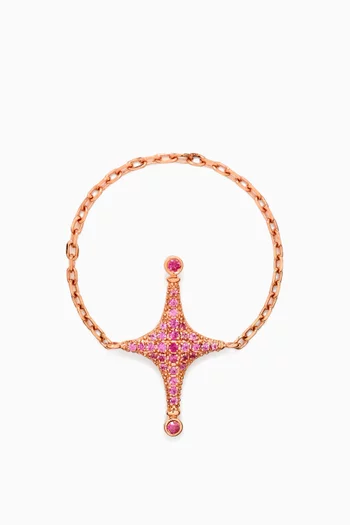 Aurora Sapphire Ring in 18kt Rose Gold