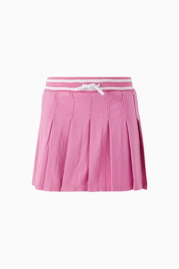 Pleated Skort in Cotton