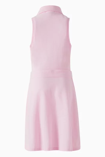Belted Polo Dress in Cotton