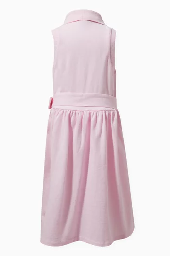 Belted Polo Dress in Cotton