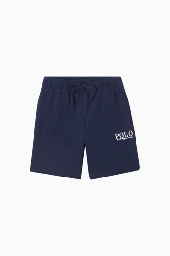 Logo Drawstring Shorts in Cotton-blend