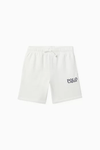 Logo Drawstring Shorts in Cotton-blend