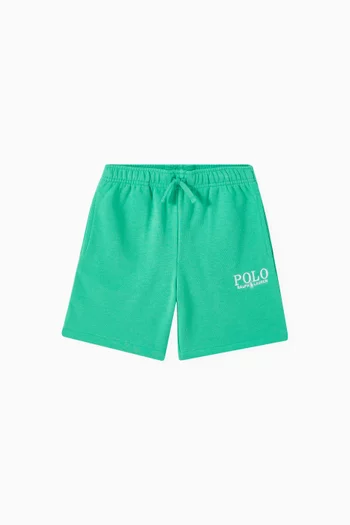 Logo Drawstring Shorts in Cotton-blend