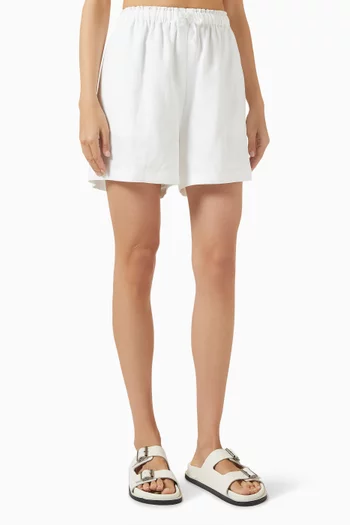 Camille Drawstring Shorts in Linen