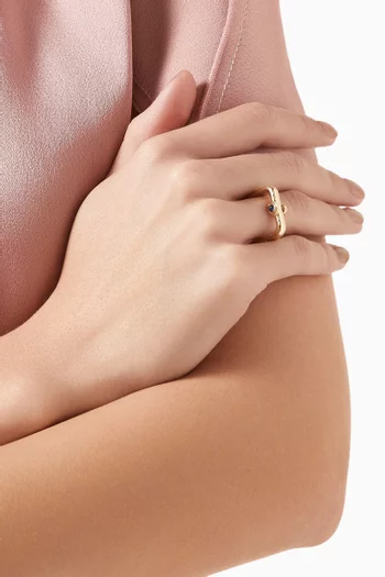 Sapphire Pocket Ring in 9kt Yellow Gold
