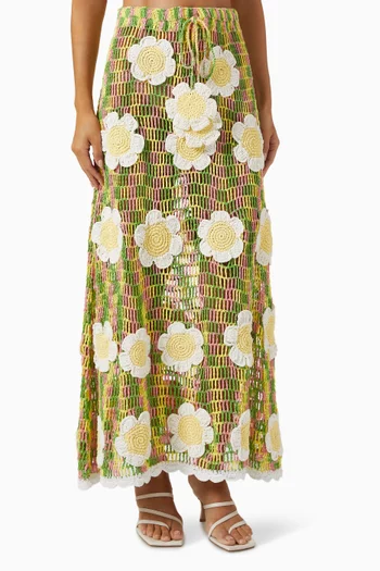 Margarita Midi Skirt in Crochet