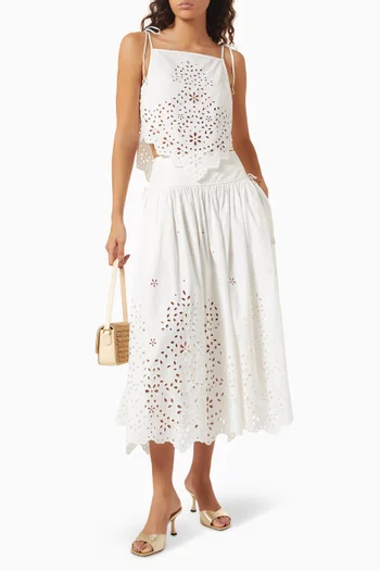 Embroidered Top in Cotton