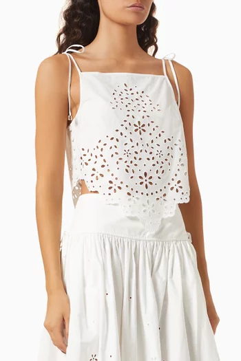 Embroidered Top in Cotton