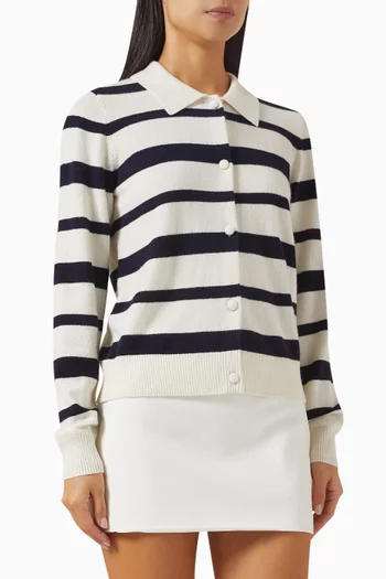 Crop Polo Sweater in Cashmere