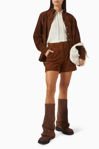 Shorts in Suede Leather