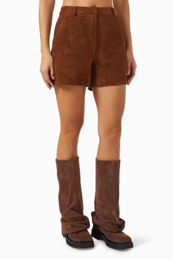 Shorts in Suede Leather