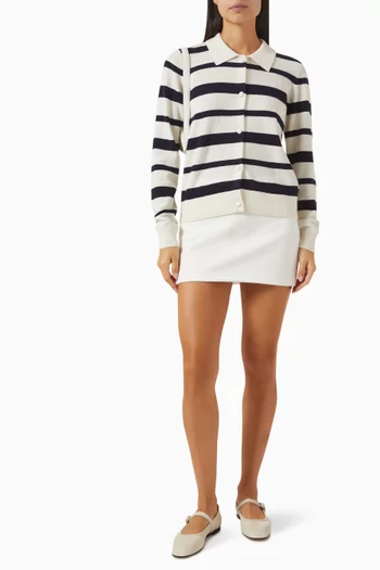 Contoured Mini Skirt in Wool