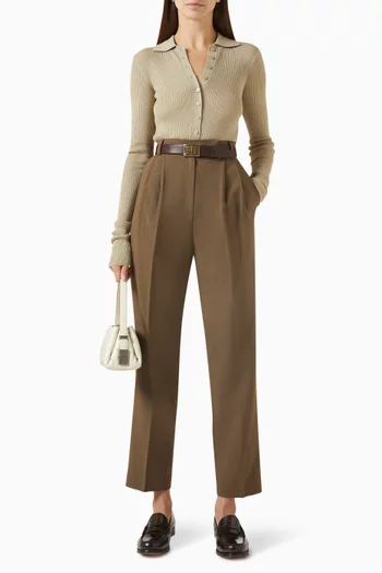 Solana Polo Bodysuit in Wool-blend