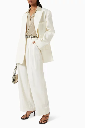 Daytona Pleated Pants in Woven-fabric