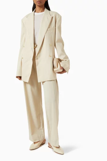 Newark Double-breasted Blazer in Woven-fabric
