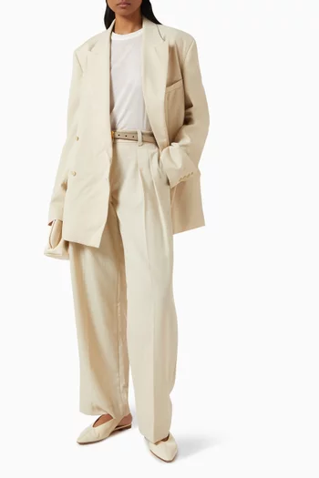 Daytona Pleated Pants in Woven-fabric