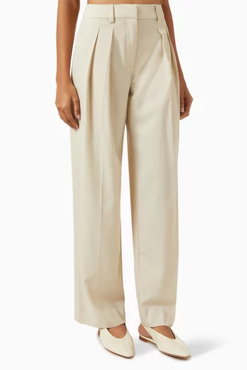 Daytona Pleated Pants in Woven-fabric