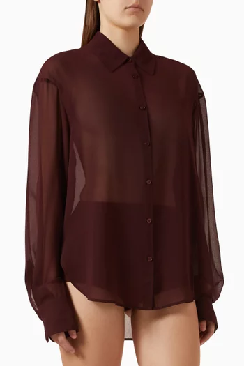 Peri Sheer Shirt in Georgette