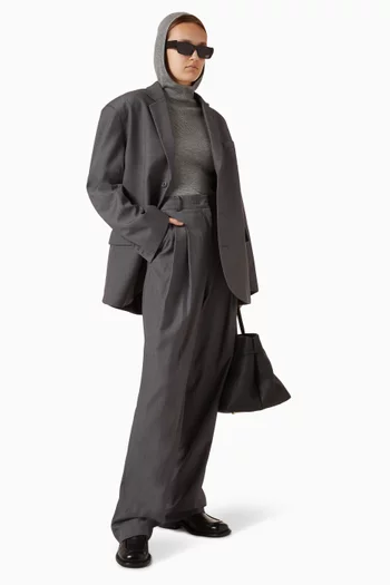 Danae Hooded Knit Top in Wool Blend