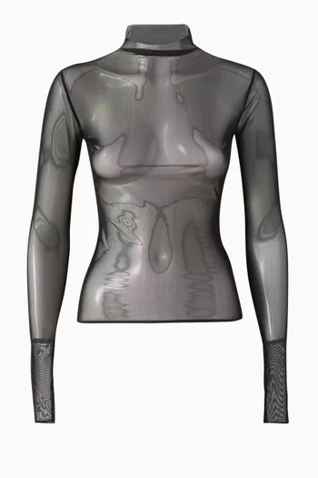 Tulia Sheer Top in Mesh