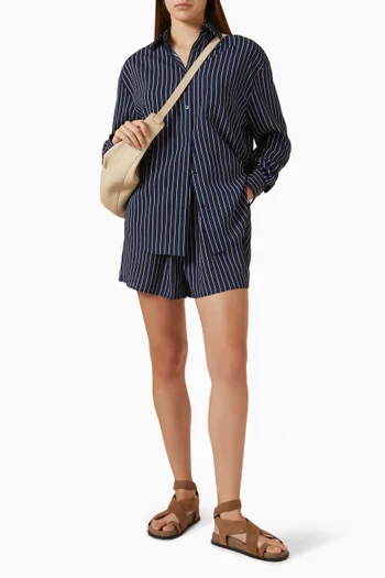 Lui Striped Shirt in Silk Blend