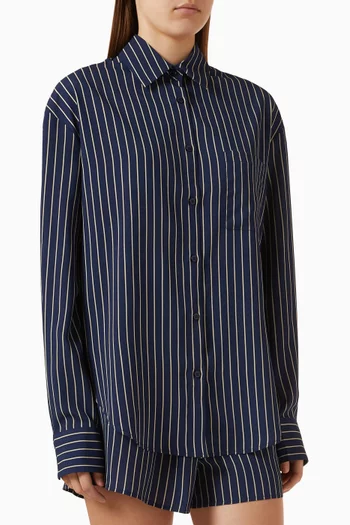 Lui Striped Shirt in Silk Blend