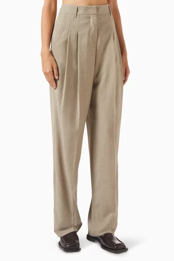 Gelso Pleated Pants in Suiting Fabric