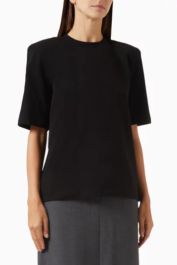 Carrington Padded-shoulder T-shirt in Organic Cotton