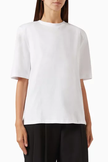 Carrington Padded-shoulder T-shirt in Organic Cotton