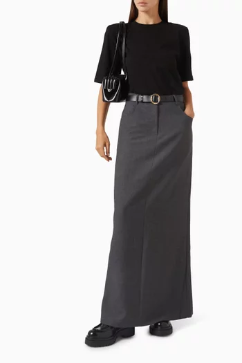 Malvo Maxi Pencil Skirt in Wool Blend