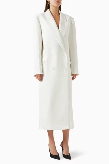 Jane Long Coat in Wool Blend
