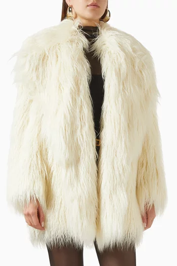 Liza Short Coat in Faux Fur