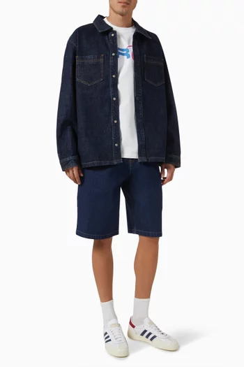 Oversized Shirt in Cotton-denim