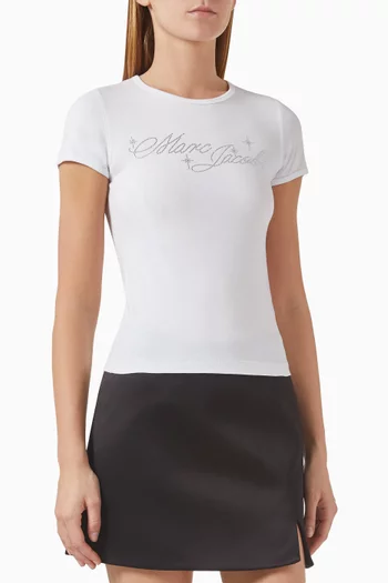 Charm Logo Shrunken T-shirt in Jersey