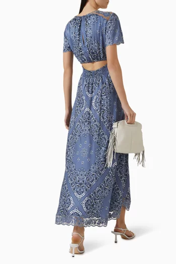Bandana-print Maxi Dress in Viscose