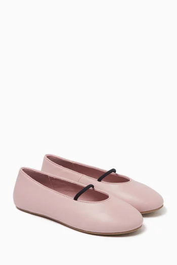 Daphne Ballerinas in Leather