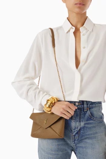 Cassandre Chain Clutch in Lambskin Leather