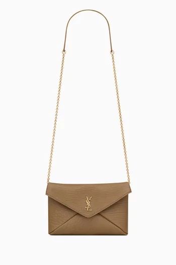 Cassandre Chain Clutch in Lambskin Leather
