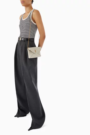 Cassandre Chain Clutch in Lambskin Leather