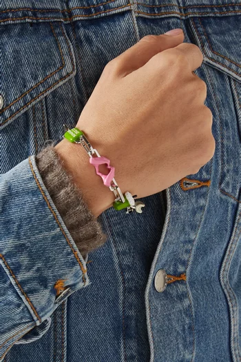 Colton Charm Bracelet in Enamel & Sterling Silver